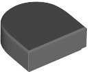 Tile Round 1 x 1 Half Circle in Dark Bluish Gray