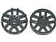 Wheel Cover 10 Spoke (2 Spokes each parallel) - for Wheel 18976 in Dark Bluish Gray