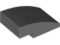 Brick Curved 3 x 2 No Studs in Dark Bluish Gray