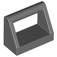 Tile Special 1 x 2 with Handle in Dark Bluish Gray