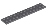 Plate 2 x 12 in Dark Bluish Gray