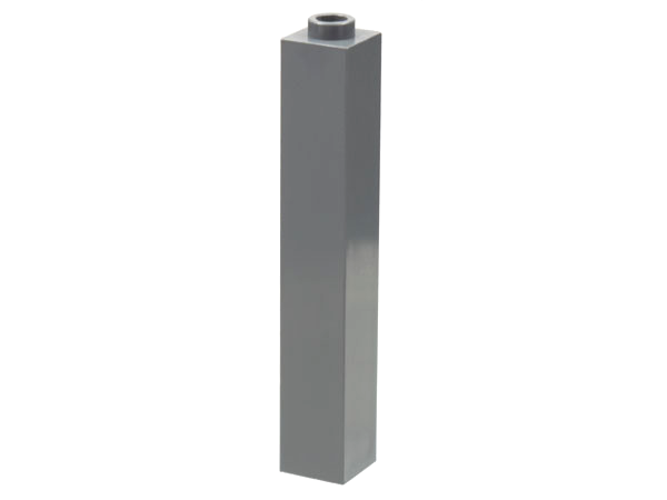 Brick 1 x 1 x 5 with Blocked Open or Hollow Stud in Dark Bluish Gray