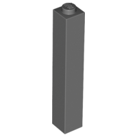 Brick 1 x 1 x 5 with Solid Stud in Dark Bluish Gray