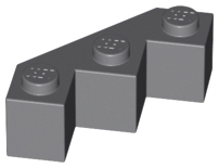 Brick Wedged 3 x 3 Facet in Dark Bluish Gray