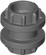 Technic Driving Ring 2L, 8 Ridges in Dark Bluish Gray