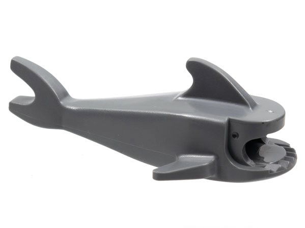 Animal Body Part, Shark Body, without Bottom Tube in Dark Bluish Gray