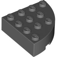 Brick Round Corner 4 x 4 Full Brick in Dark Bluish Gray