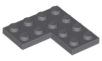 Plate 4 x 4 Corner in Dark Bluish Gray