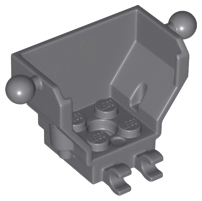 Cockpit 4 x 2 x 3 with Pin Hole, 2 Towballs and 2 Clips in Dark Bluish Gray