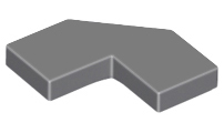 Tile Special 2 x 2 Corner with Cut Corner - Facet in Dark Bluish Gray