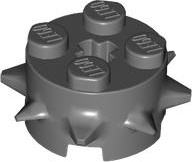Brick Round 2 x 2 Special with Spikes in Dark Bluish Gray