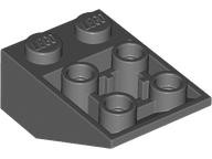 Brick Sloped Inverted 33° 3 x 2, Connections between Studs, Round Bottom Pin in Dark Bluish Gray