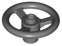 Technic Steering Wheel Small (3 Studs Diameter) in Dark Bluish Gray