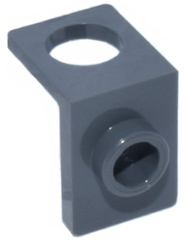 Minifig Neckwear Bracket [One Stud] - Reinforced in Dark Bluish Gray