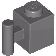 Brick Special 1 x 1 with Handle in Dark Bluish Gray