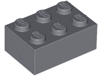 Brick 2 x 3 in Dark Bluish Gray