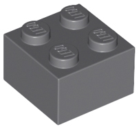 Brick 2 x 2 in Dark Bluish Gray