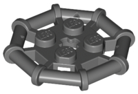 Plate Special 2 x 2 with Bar Frame Octagonal in Dark Bluish Gray