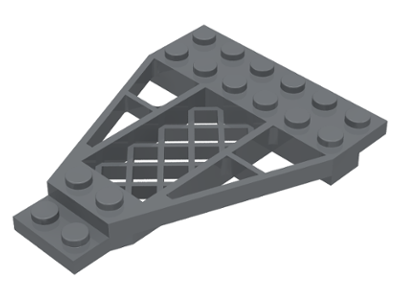 Wedge Plate 8 x 6 x 2/3 with Grille in Dark Bluish Gray