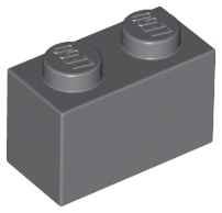 Brick 1 x 2 in Dark Bluish Gray