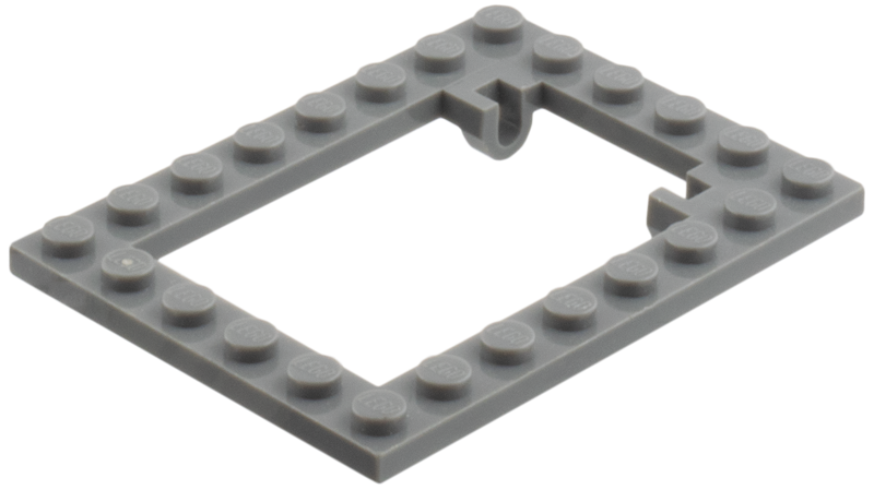 Plate Special 6 x 8 Trap Door Frame Horizontal in Dark Bluish Gray