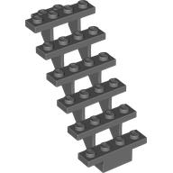 Stairs 7 x 4 x 6 Straight Open in Dark Bluish Gray