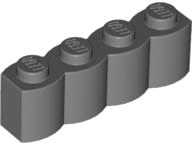 Brick Special 1 x 4 Palisade [aka Log] in Dark Bluish Gray