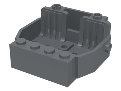 Vehicle Base 6 x 5 x 2 [2 Seats] in Dark Bluish Gray