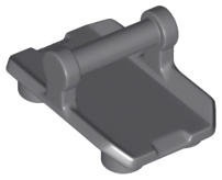 Plate Special / Shield Rectangular with 4 Studs, Handle in Dark Bluish Gray