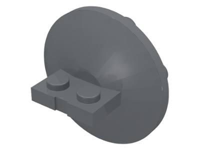Plate Special 1 x 2 with 4 x 4 disk at 90 degrees in Dark Bluish Gray