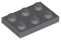 Plate 2 x 3 in Dark Bluish Gray