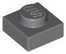 Plate 1 x 1 in Dark Bluish Gray