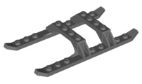 Helicopter Skid Rails 12 x 6 in Dark Bluish Gray