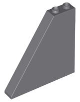 Brick Sloped 55° 1 x 6 x 5 in Dark Bluish Gray