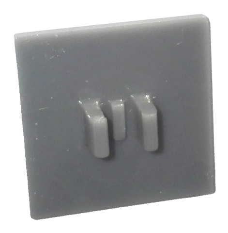 Road Sign Clip-on 2 x 2 Square in Dark Bluish Gray