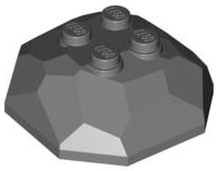 Rock Boulder 4 x 4, Top in Dark Bluish Gray