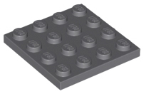 Plate 4 x 4 in Dark Bluish Gray