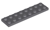 Plate 2 x 8 in Dark Bluish Gray