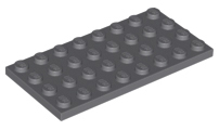Plate 4 x 8 in Dark Bluish Gray