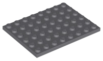 Plate 6 x 8 in Dark Bluish Gray