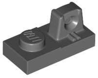 Hinge Plate 1 x 2 Locking with 1 Finger On Top in Dark Bluish Gray