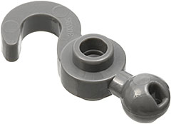 Hook with Towball in Dark Bluish Gray