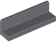 Panel 1 x 4 x 1 with Rounded Corners [Thin Wall] in Dark Bluish Gray