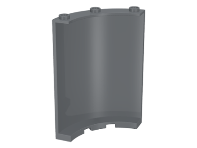 Panel 4 x 4 x 6 Quarter Cylinder in Dark Bluish Gray