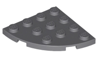Plate Round Corner 4 x 4 in Dark Bluish Gray