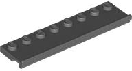 Plate Special 2 x 8 with Door Rail in Dark Bluish Gray