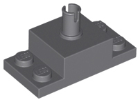 Brick Special 2 x 4, with 2 x 2 Brick with Top Pin and 1 x 2 Side Plates in Dark Bluish Gray