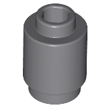 Brick Round 1 x 1 Open Stud in Dark Bluish Gray