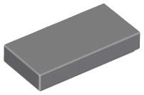 Tile 1 x 2 with Groove in Dark Bluish Gray