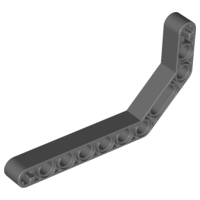 Technic Beam 1 x 11.5 Double Bent Thick in Dark Bluish Gray